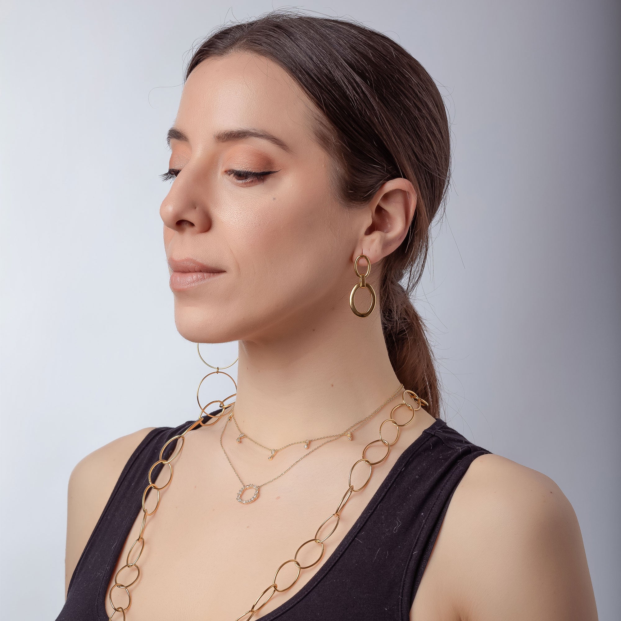 Pendientes Dos Eslabones Alargados