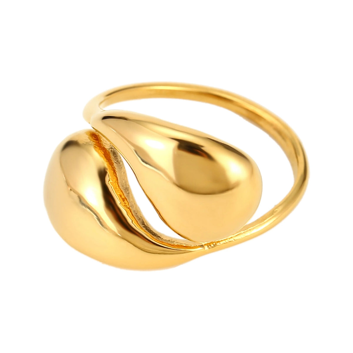 Anillo Dos Gotas, anillo abierto con dos gotas