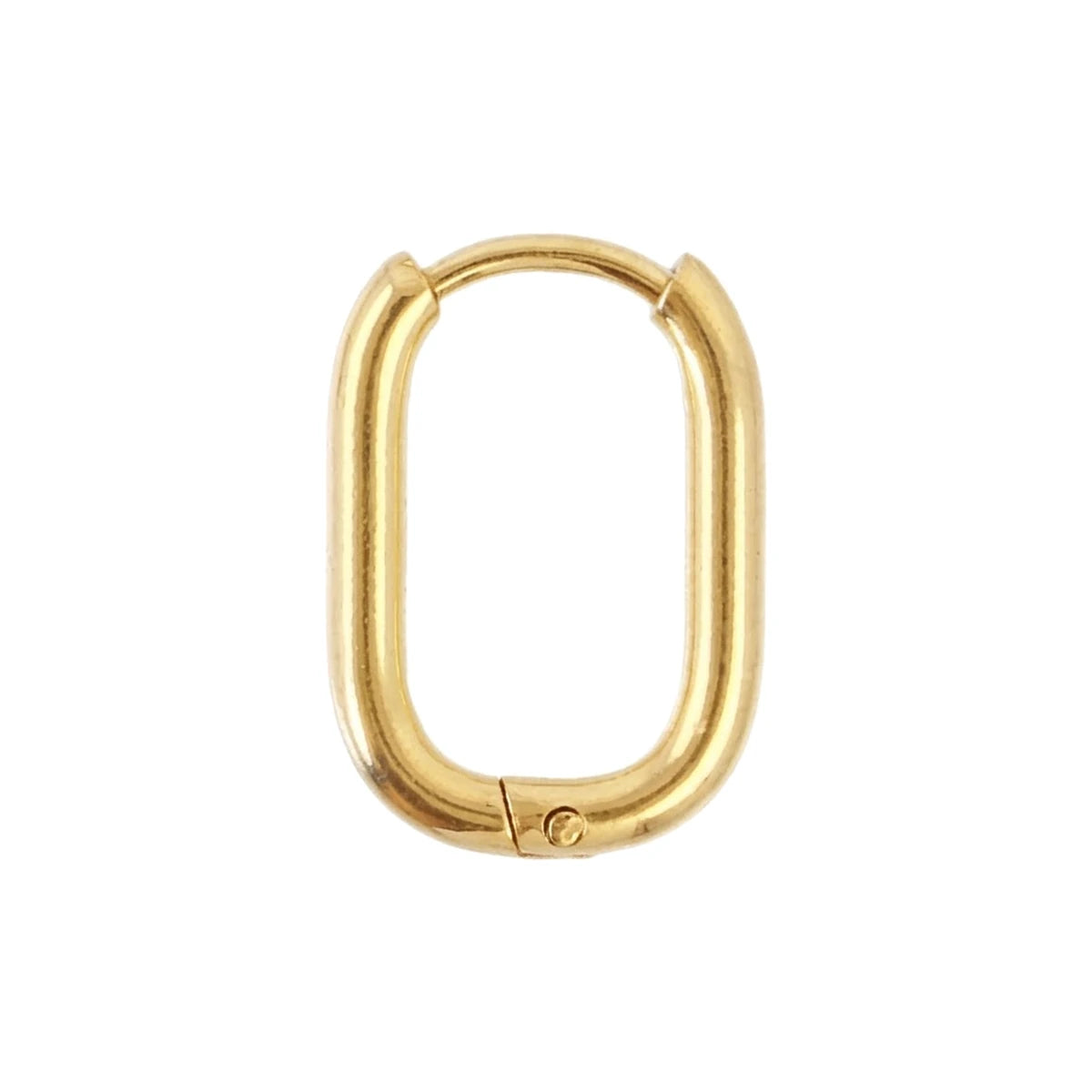 Aro Ovalado Mini 6 mm de Acero 316L en dorado, cerrado