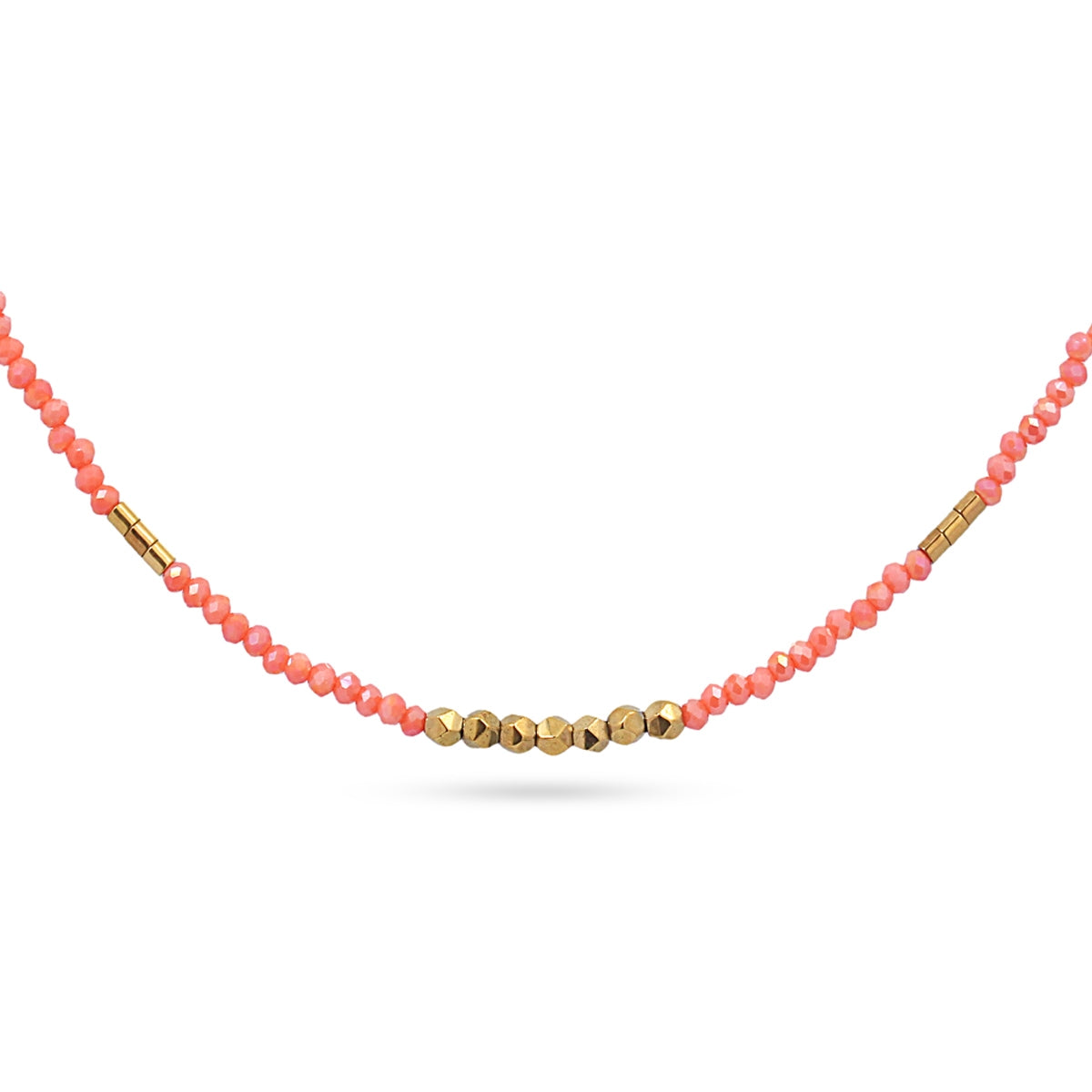 Collar Spark - Cristales Facetados & Acero