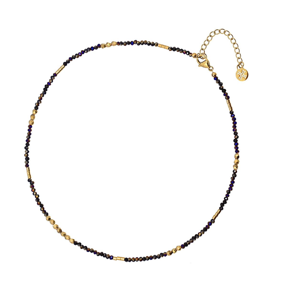 Collar Spark - Cristales Facetados & Acero