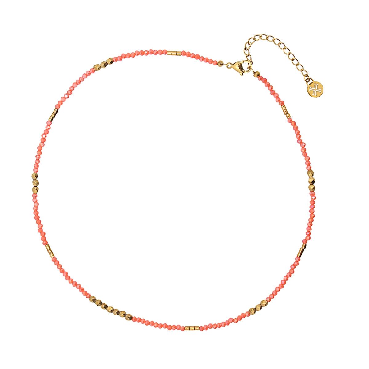 Collar Spark - Cristales Facetados & Acero