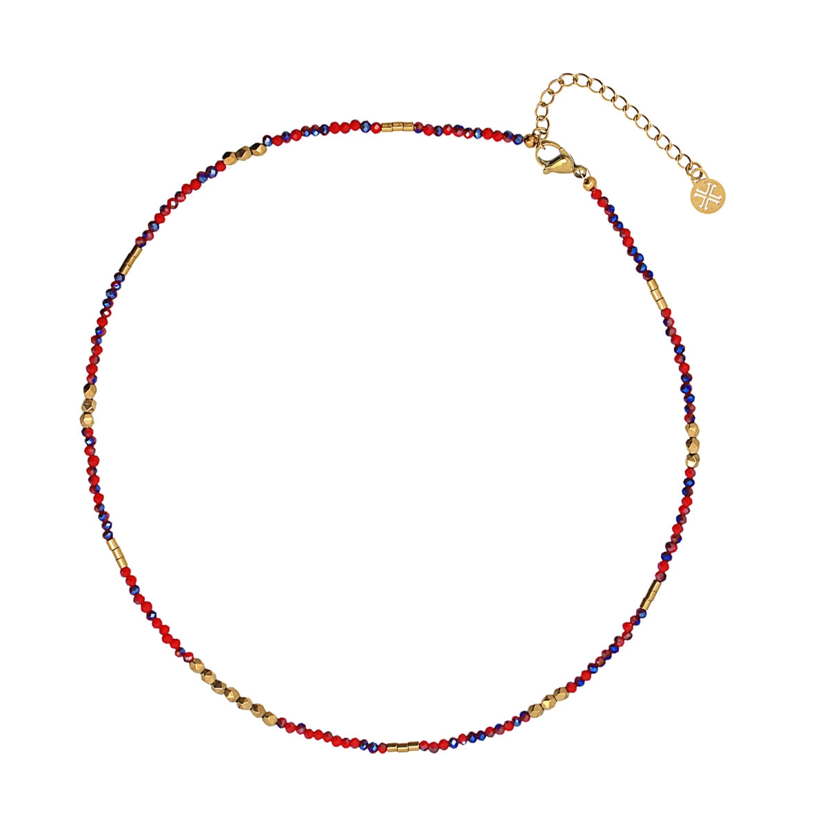 Collar Spark - Cristales Facetados & Acero