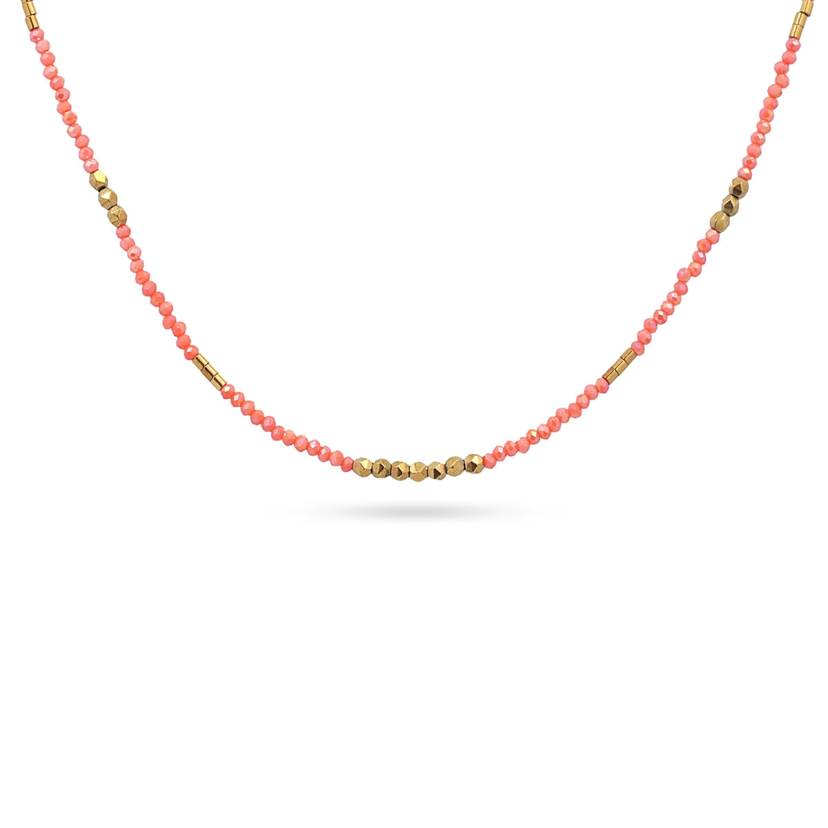 Collar Spark - Cristales Facetados & Acero