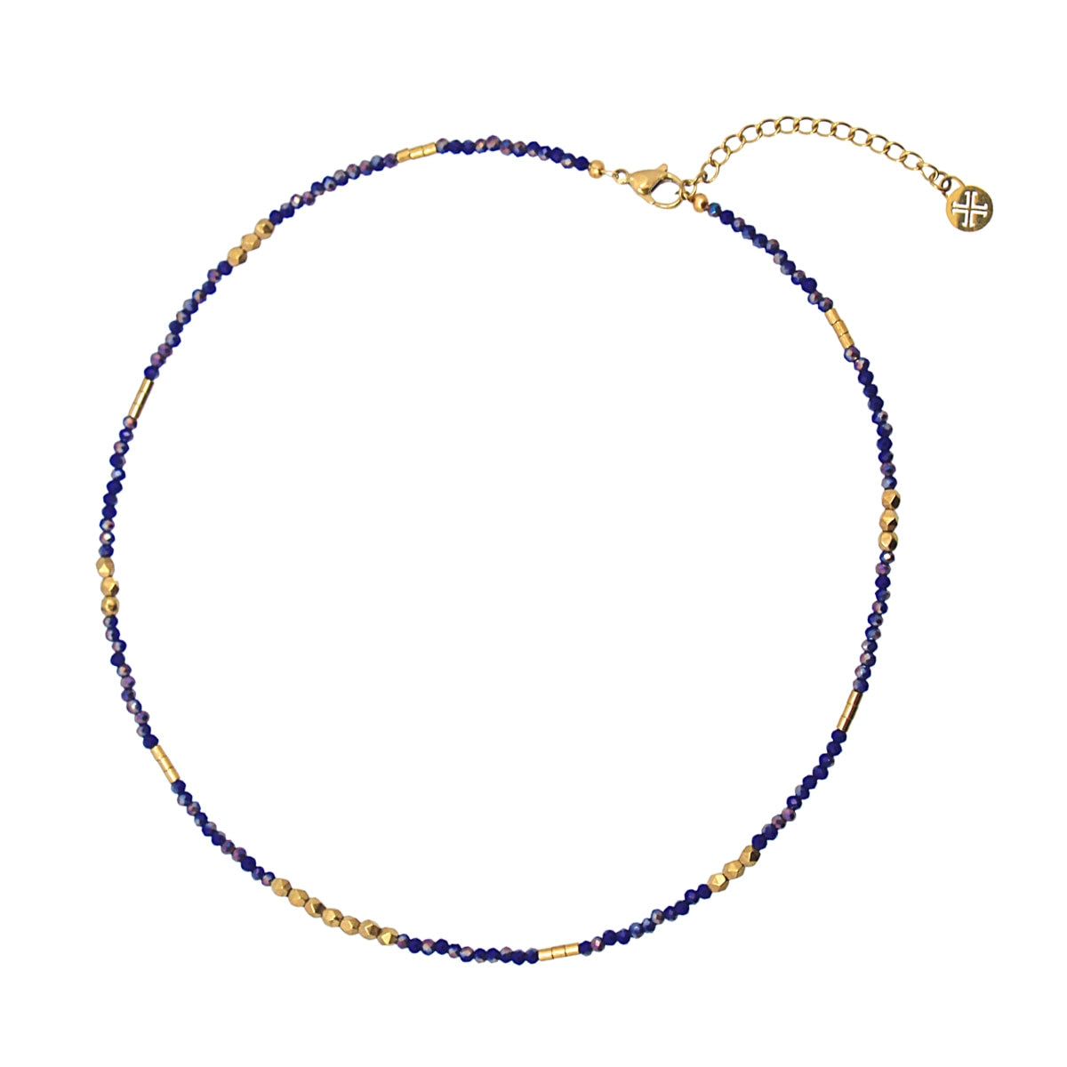 Collar Spark - Cristales Facetados & Acero