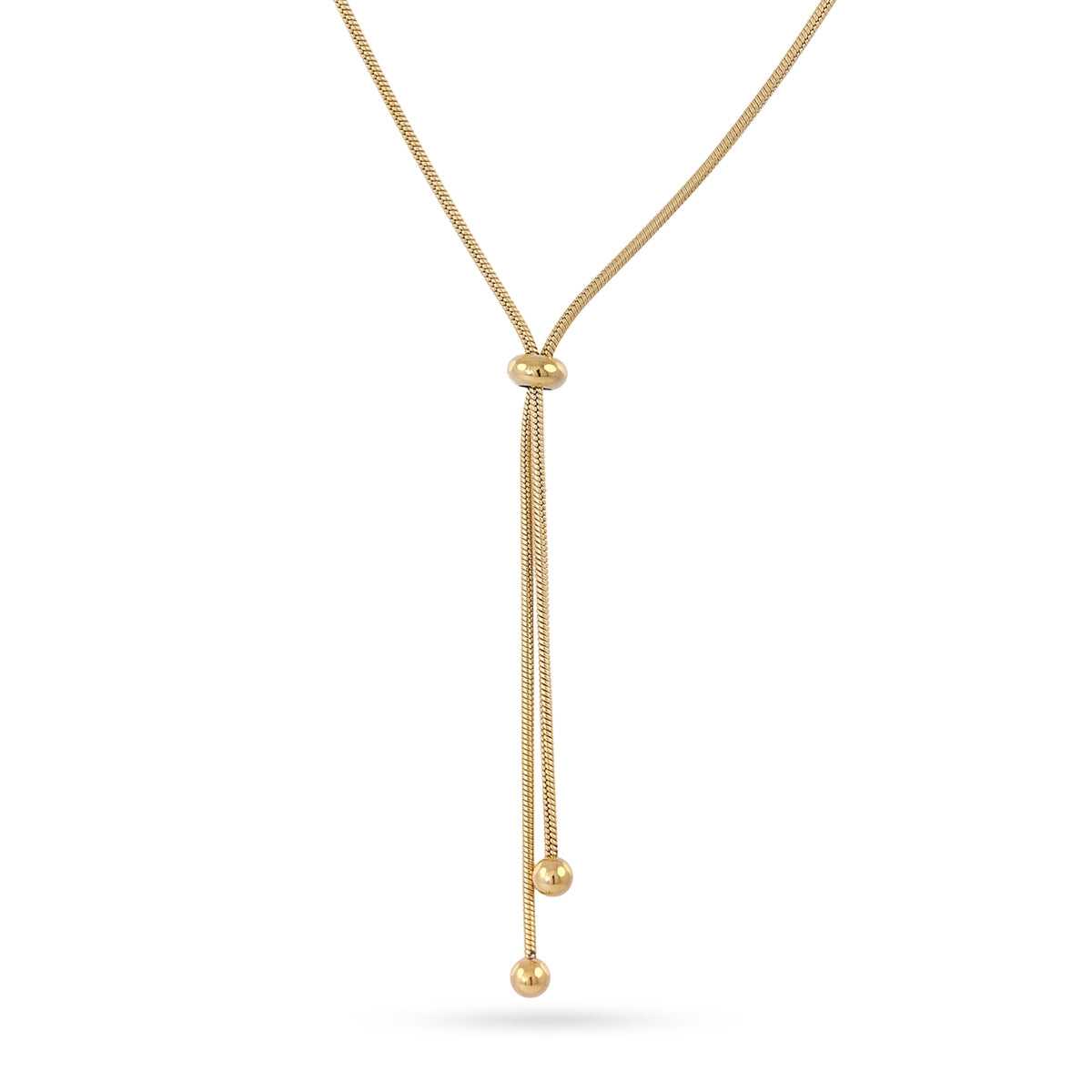 Detalle del colgante Infinity Alive dorado en acero inoxidable, acabado brillante