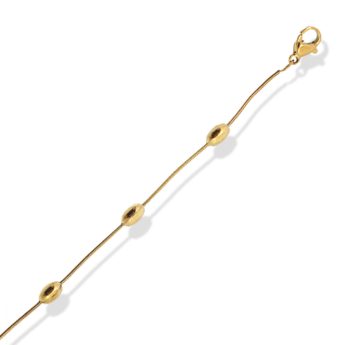 Pulsera fina dorada Golden Pebbles, diseño elegante y minimalista