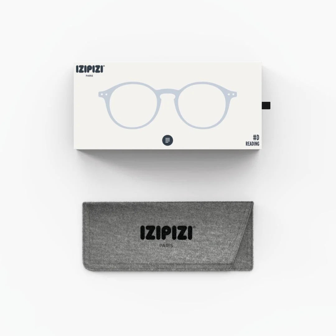Gafas de Lectura IZIPIZI #D Frozen Blue con su caja y su funda