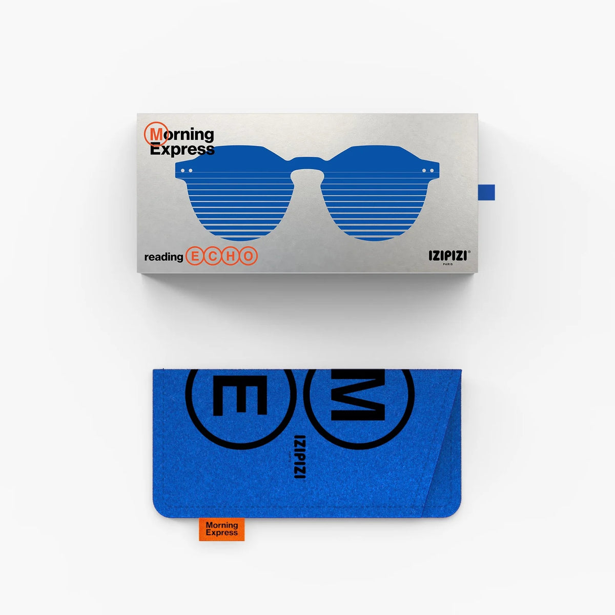 Gafas de Lectura IZIPIZI ECHO Blue Line con su caja y su funda