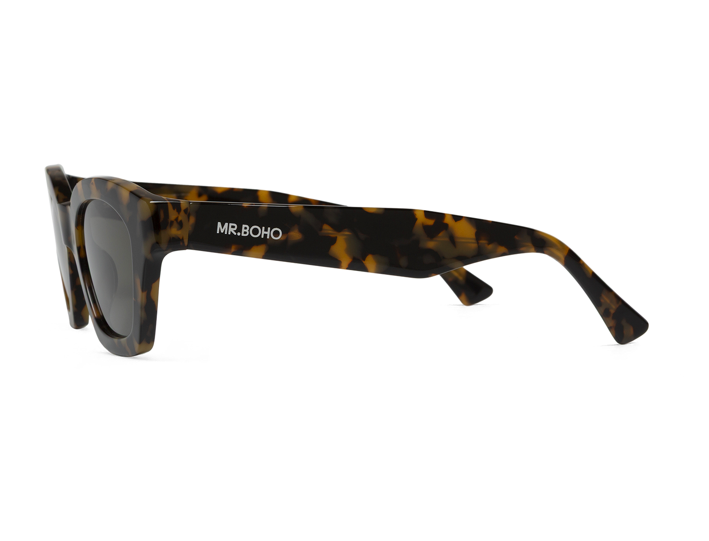 Gafas de sol Mr. Boho BARROSA HC en vista lateral, detalle de la montura y patilla
