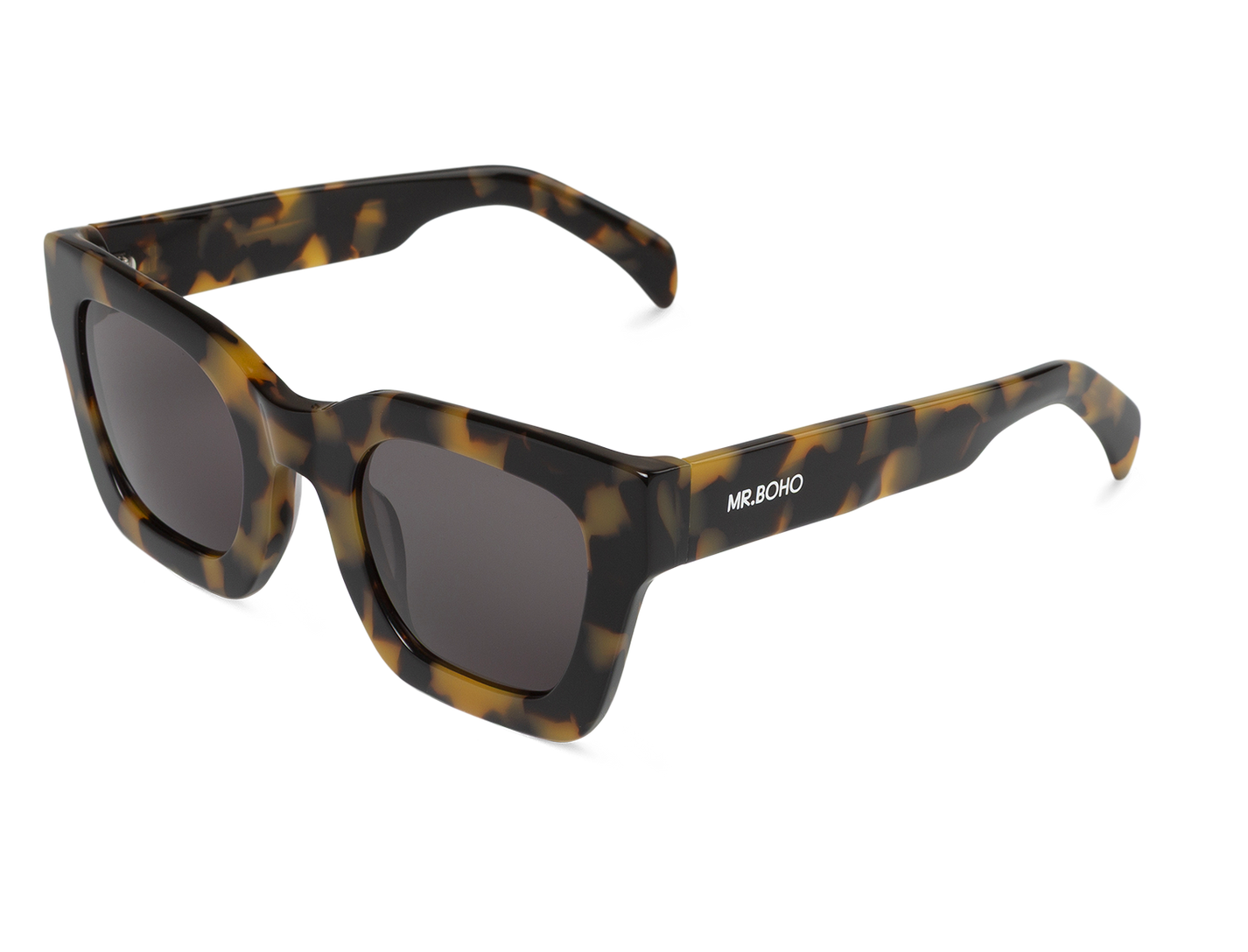 Gafas de sol Mr. Boho BONDI HC en vista oblicua, mostrando montura y lentes