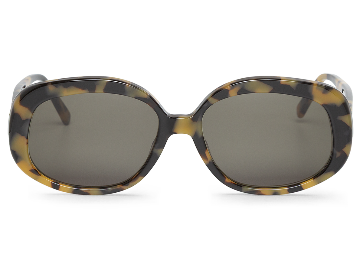 Gafas de sol Mr. Boho BORGER High Contrast Tortoise en vista frontal, montura de carey ámbar y negro