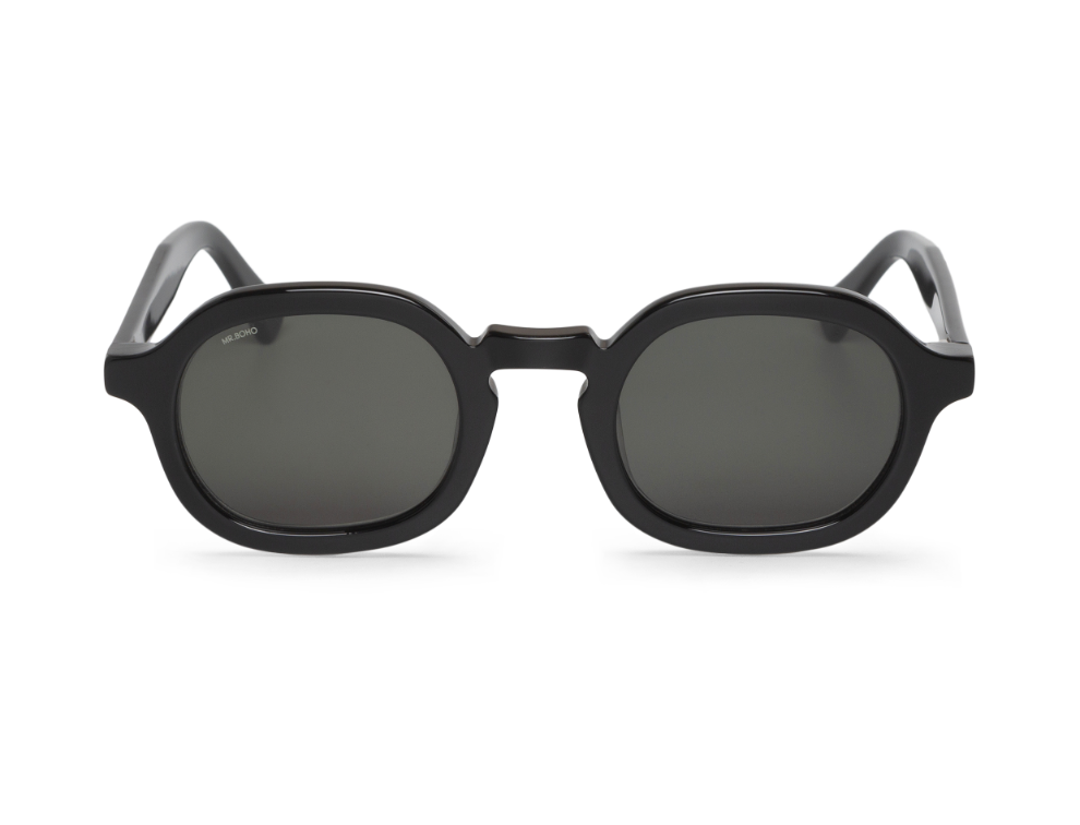 Gafas de sol Mr. Boho ELPATIO Black en vista frontal, diseño actual con montura negra