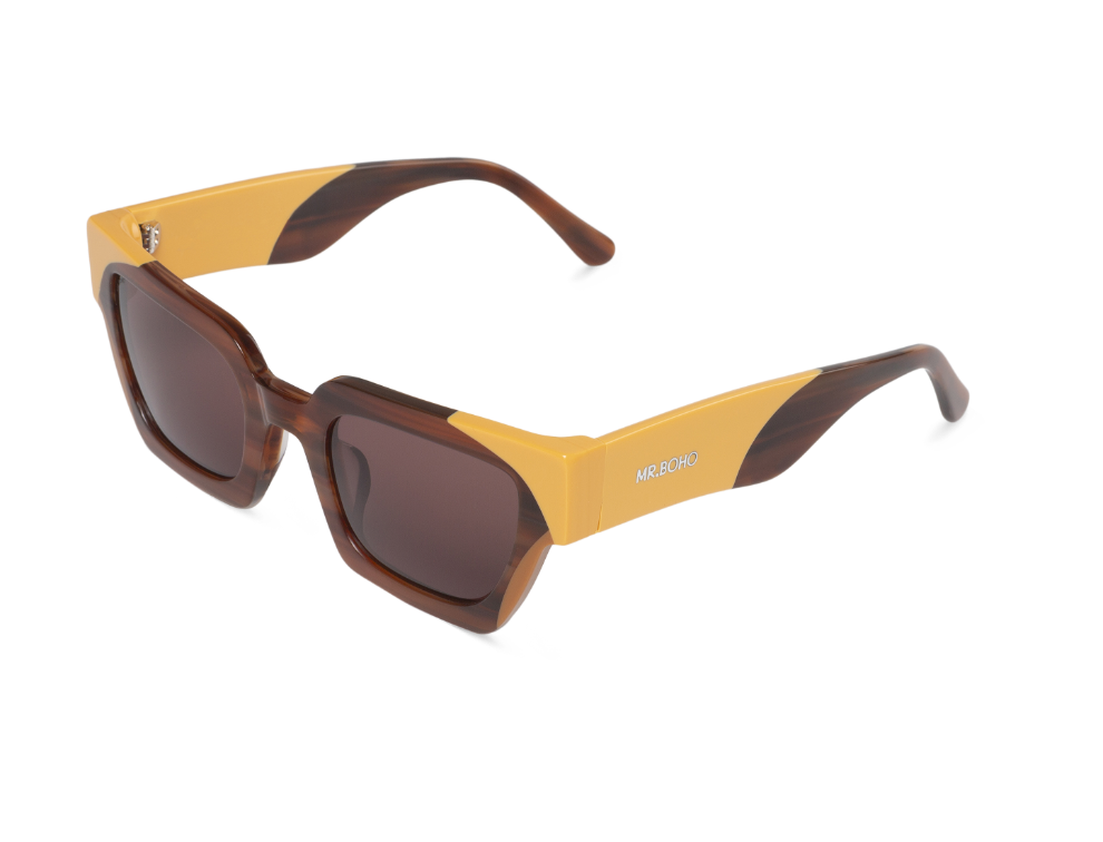 Gafas de sol Mr. Boho FRELARD Hammok en vista oblicua, mostrando montura y lentes