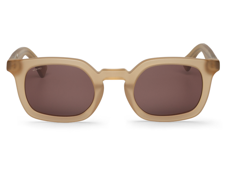 Gafas de sol Mr. Boho KERNS Matte Sand en vista frontal, montura color arena mate