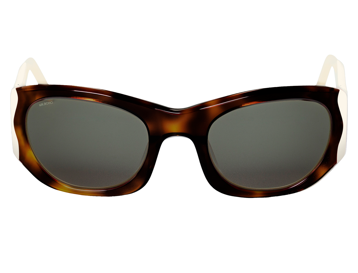 Vista frontal de gafas Mr. Boho CORON Society con lentes oscuras