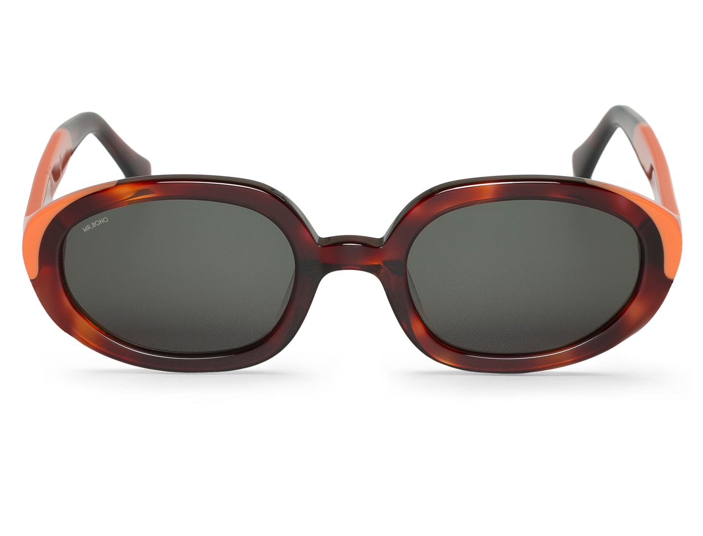 Vista frontal de gafas Mr. Boho SOLARTE Jarana con lentes oscuras