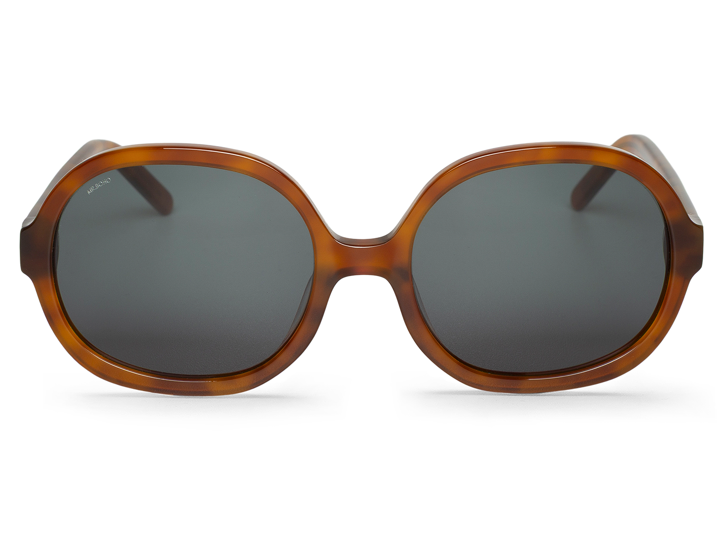 Segunda vista frontal de gafas Mr. Boho ZICATELA Cedar con lentes oscuras