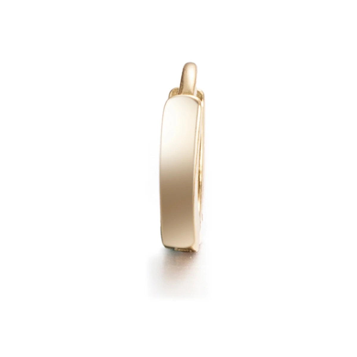 Aro liso 8mm. en dorado, de perfil con banda lisa
