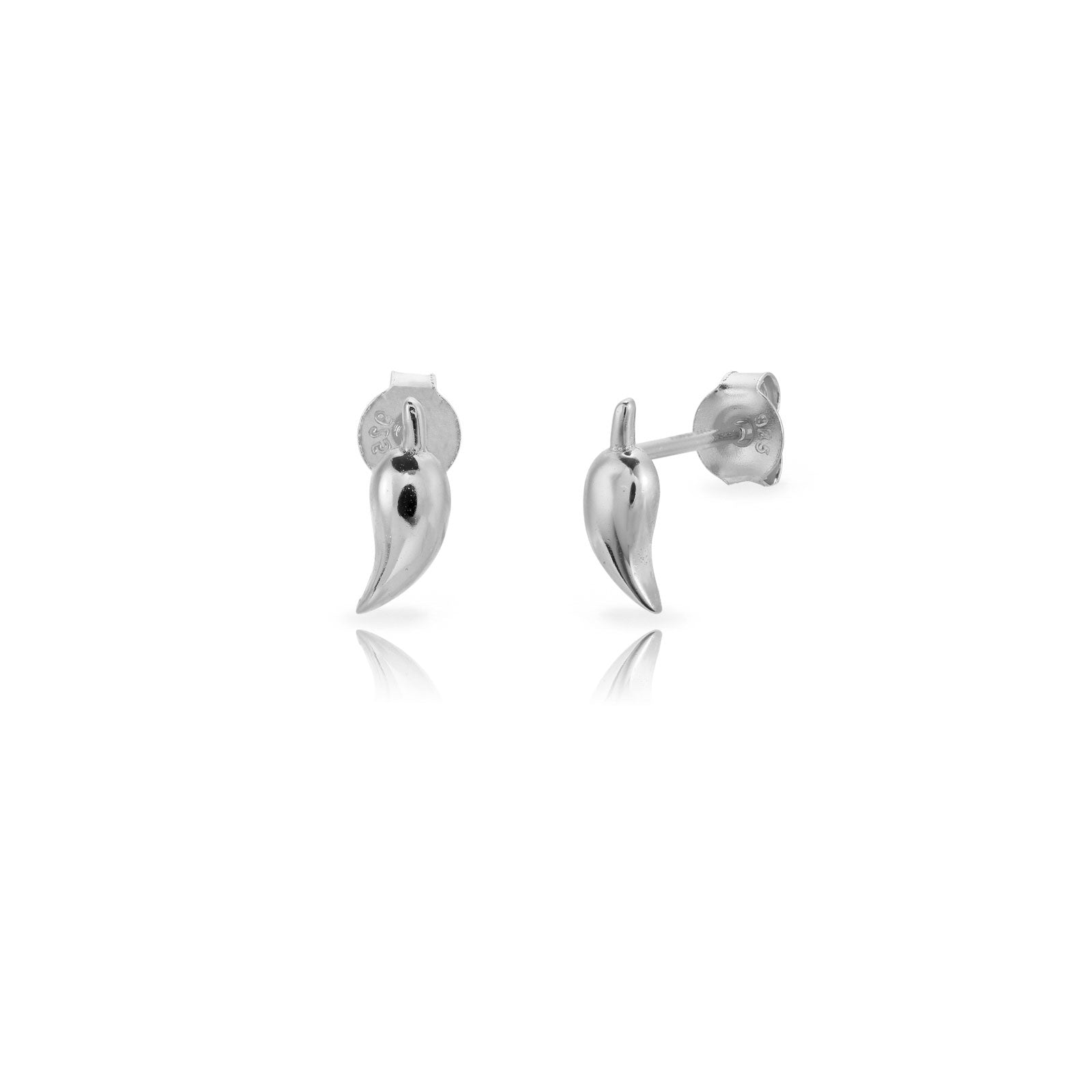 Pendiente Spice mini guindilla en plata de ley 925 acabado plateado, accesorio original para diario