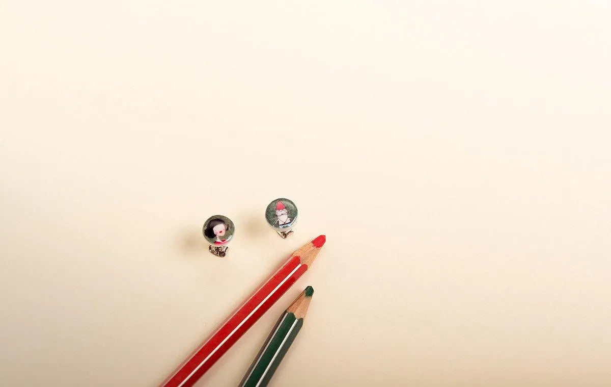 Pendientes Amélie de Manitas de Plata, diseño original inspirado en el cine