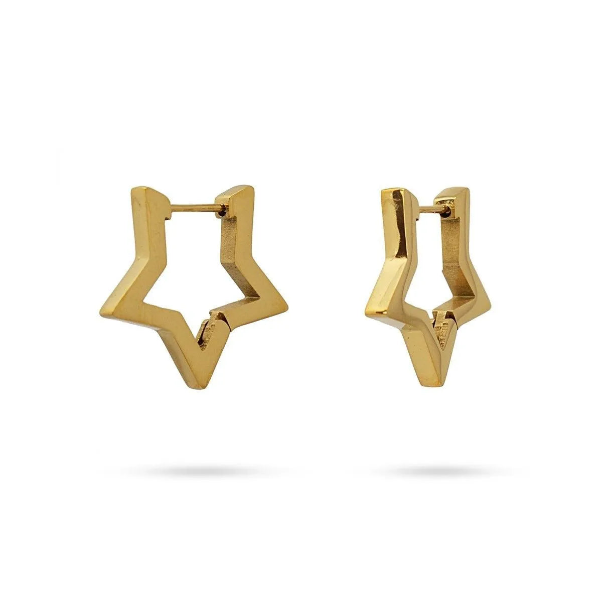 Pendientes aros con forma de estrella de 20 mm, diseño original y llamativo