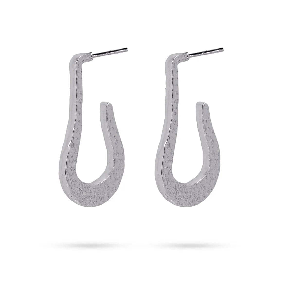 Pendientes Aros Martelé Acero Inoxidable - Cobalto Accesorios , Joyería Valencia