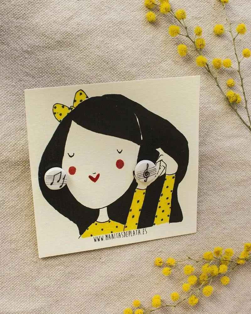 Pendientes Música de Manitas de Plata, diseño creativo para amantes de la música
