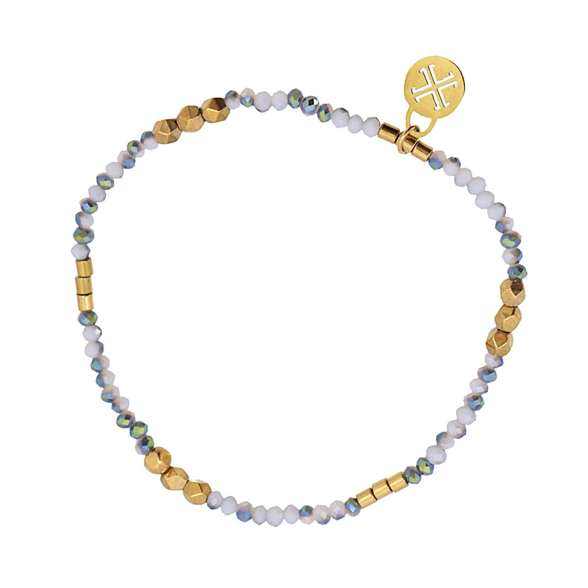 Pulsera Spark - Cristales Facetados & Acero