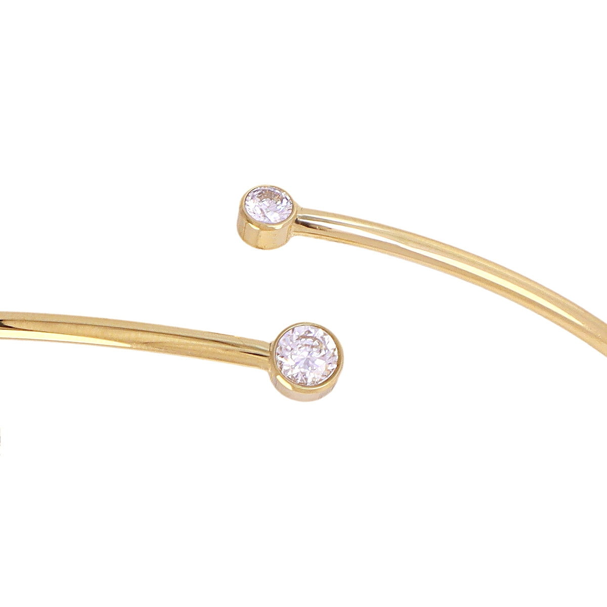 Detalle de la Pulsera Infinity Essence dorada con circonitas