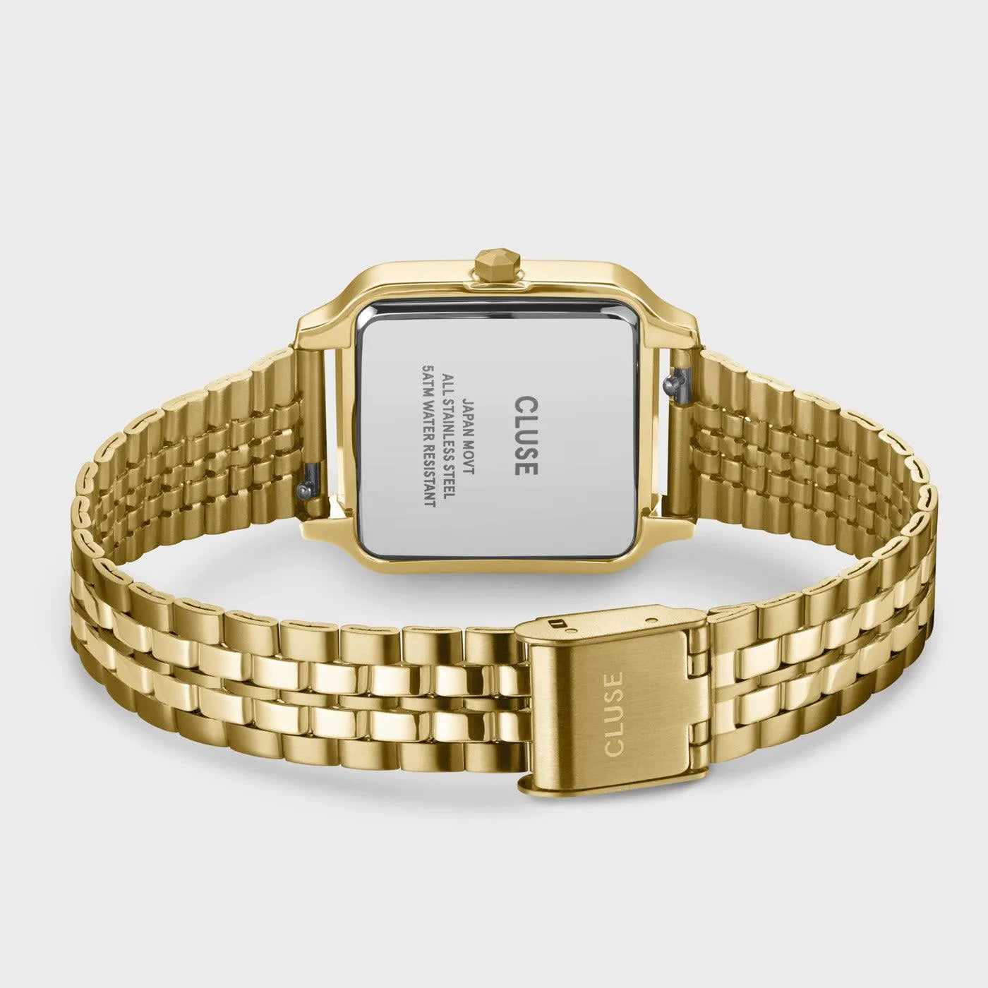 Reloj Cluse Gracieuse dorado visto de cerca, diseño clásico y luminoso