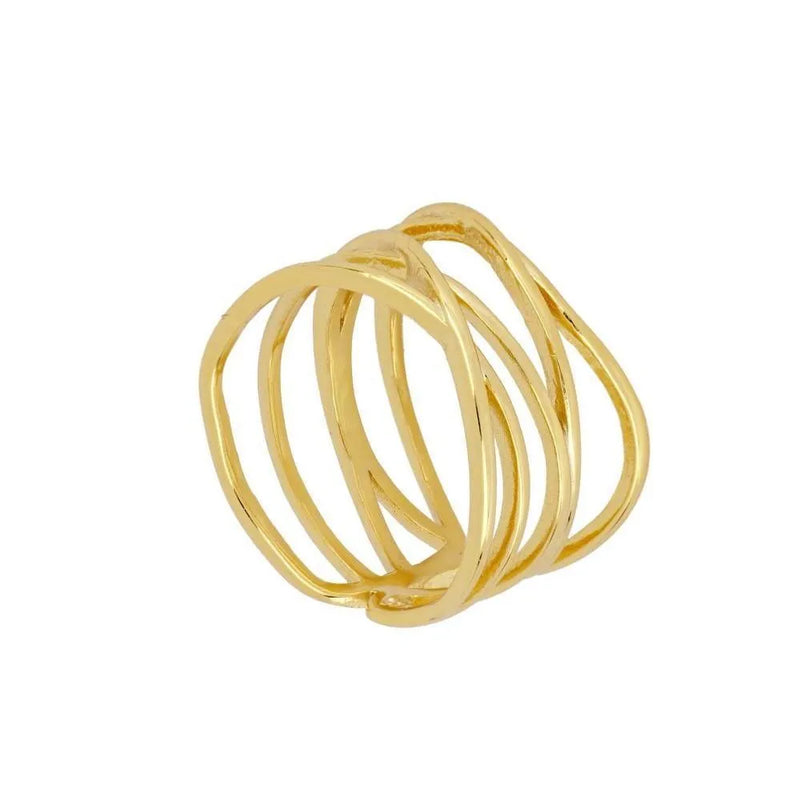 Anillo ancho entrelazado en plata de ley 925, diseño con volumen y acabado elegante