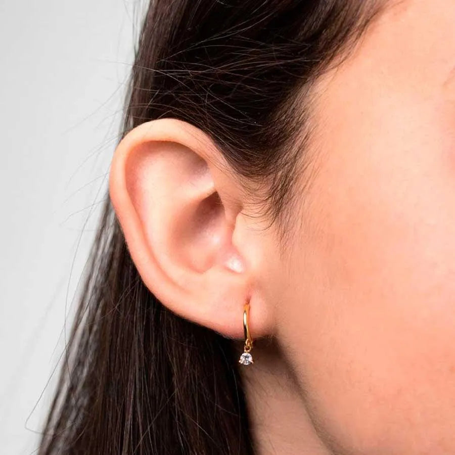 Aro con Circonita Redonda (+Colores) - Cobalto Accesorios , Joyería Valencia