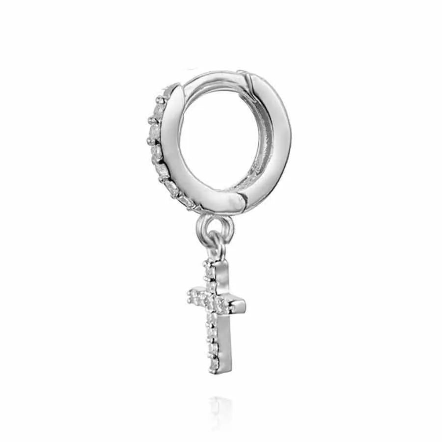 Aro Mini Cruz con Circonitas (+Colores) - Cobalto Accesorios , Joyería Valencia