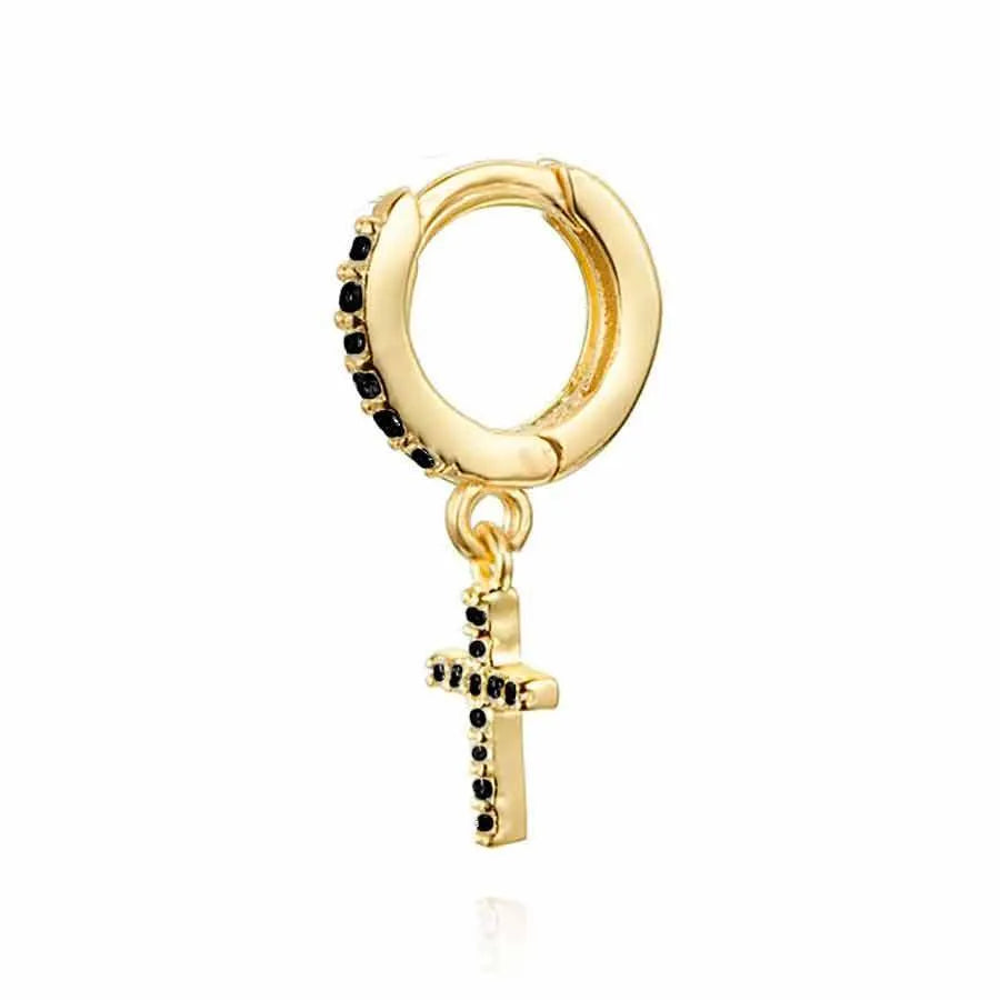 Aro Mini Cruz con Circonitas (+Colores) - Cobalto Accesorios , Joyería Valencia