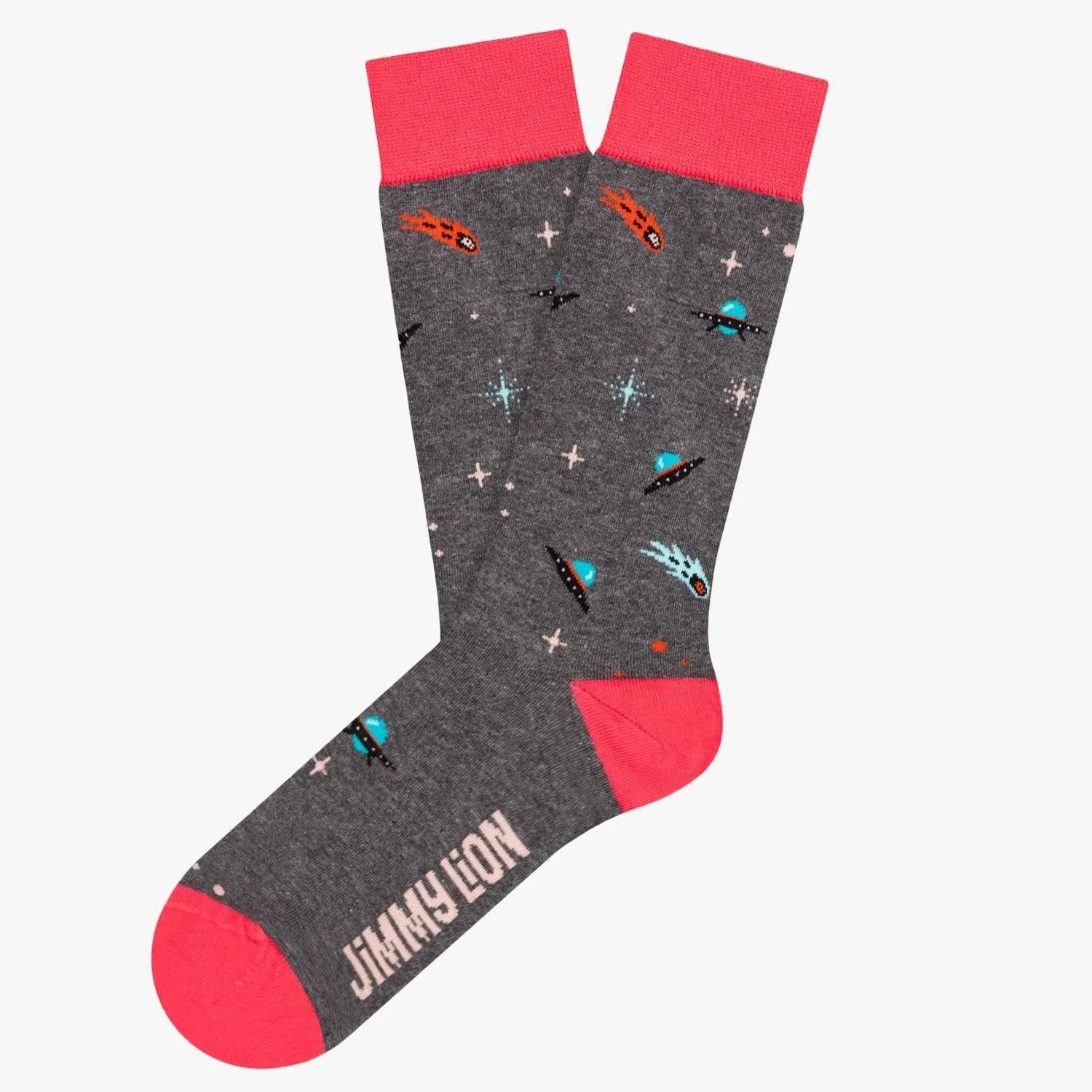 Calcetines Jimmy Lion Cosmic Life con estampado espacial, diseño original y divertido