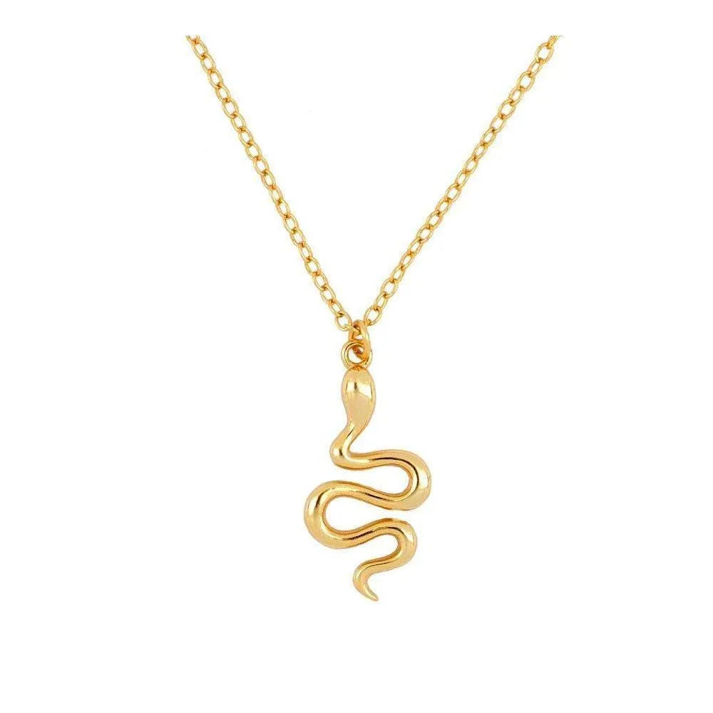 ollar Serpiente Zigzag en plata 925 con baño de oro sobre fondo blanco, joya de Cobalto Accesorios