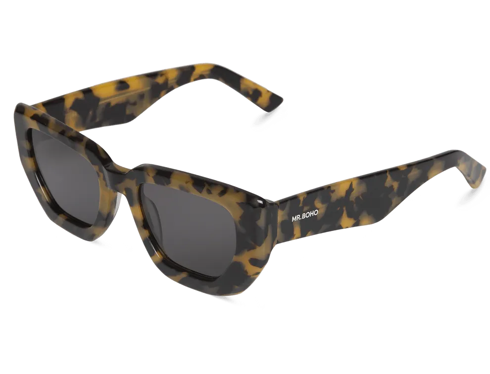 Gafas de sol Mr. Boho MADALENA High Contrast Tortoise en vista lateral