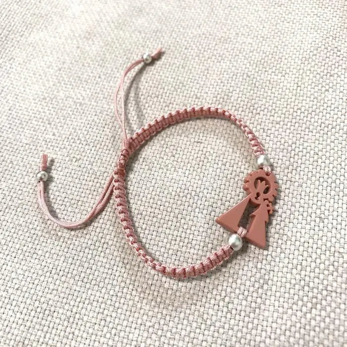 Pulsera Macramé Virgen Desamparados - Cobalto Accesorios