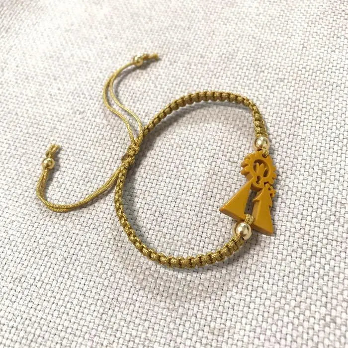 Pulsera Macramé Virgen Desamparados - Cobalto Accesorios