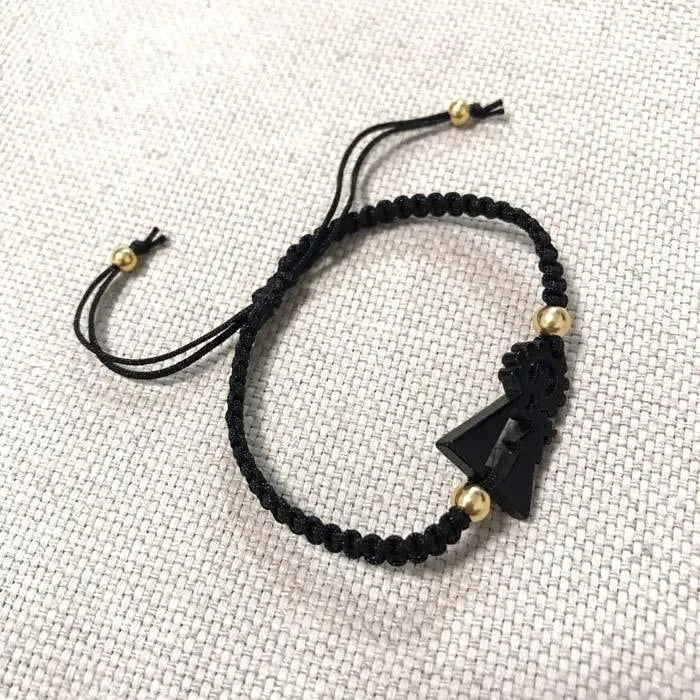 Pulsera Macramé Virgen Desamparados - Cobalto Accesorios