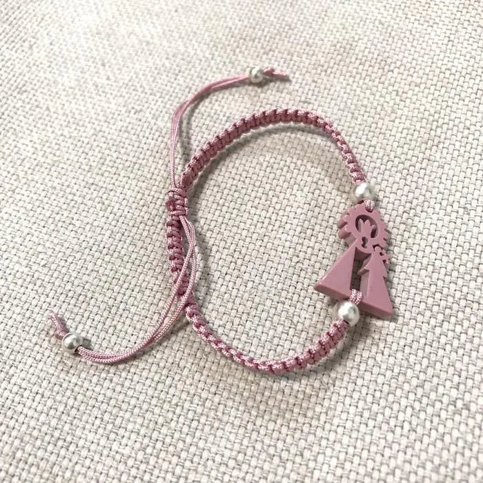 Pulsera Macramé Virgen Desamparados - Cobalto Accesorios