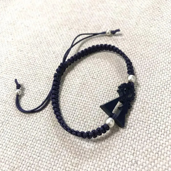 Pulsera Macramé Virgen Desamparados - Cobalto Accesorios