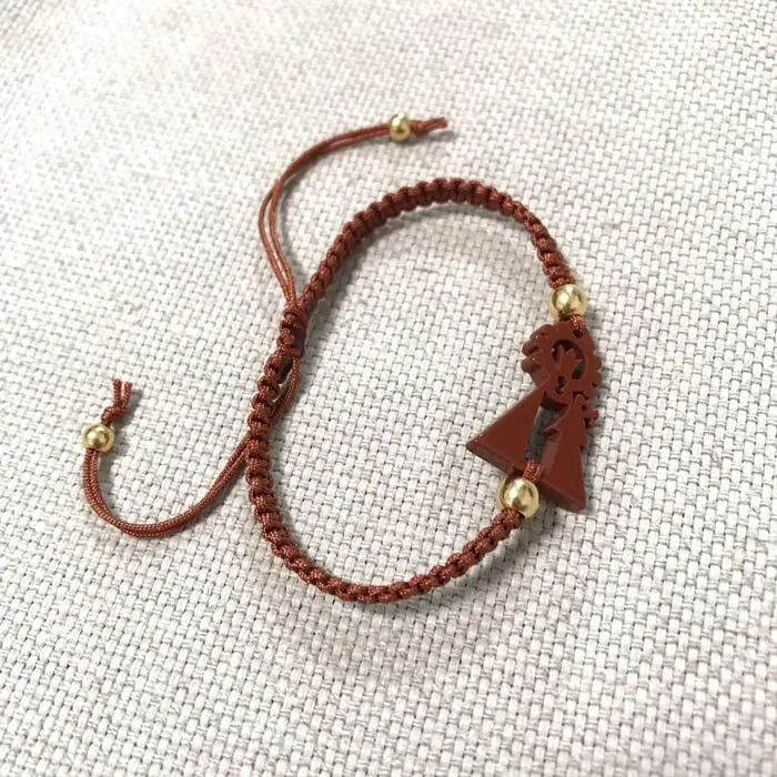 Pulsera Macramé Virgen Desamparados - Cobalto Accesorios