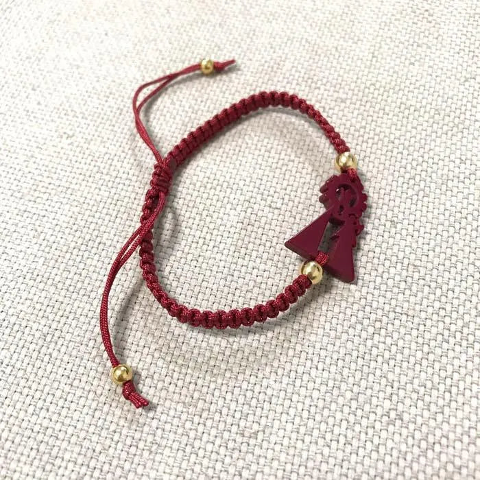 Pulsera Macramé Virgen Desamparados - Cobalto Accesorios