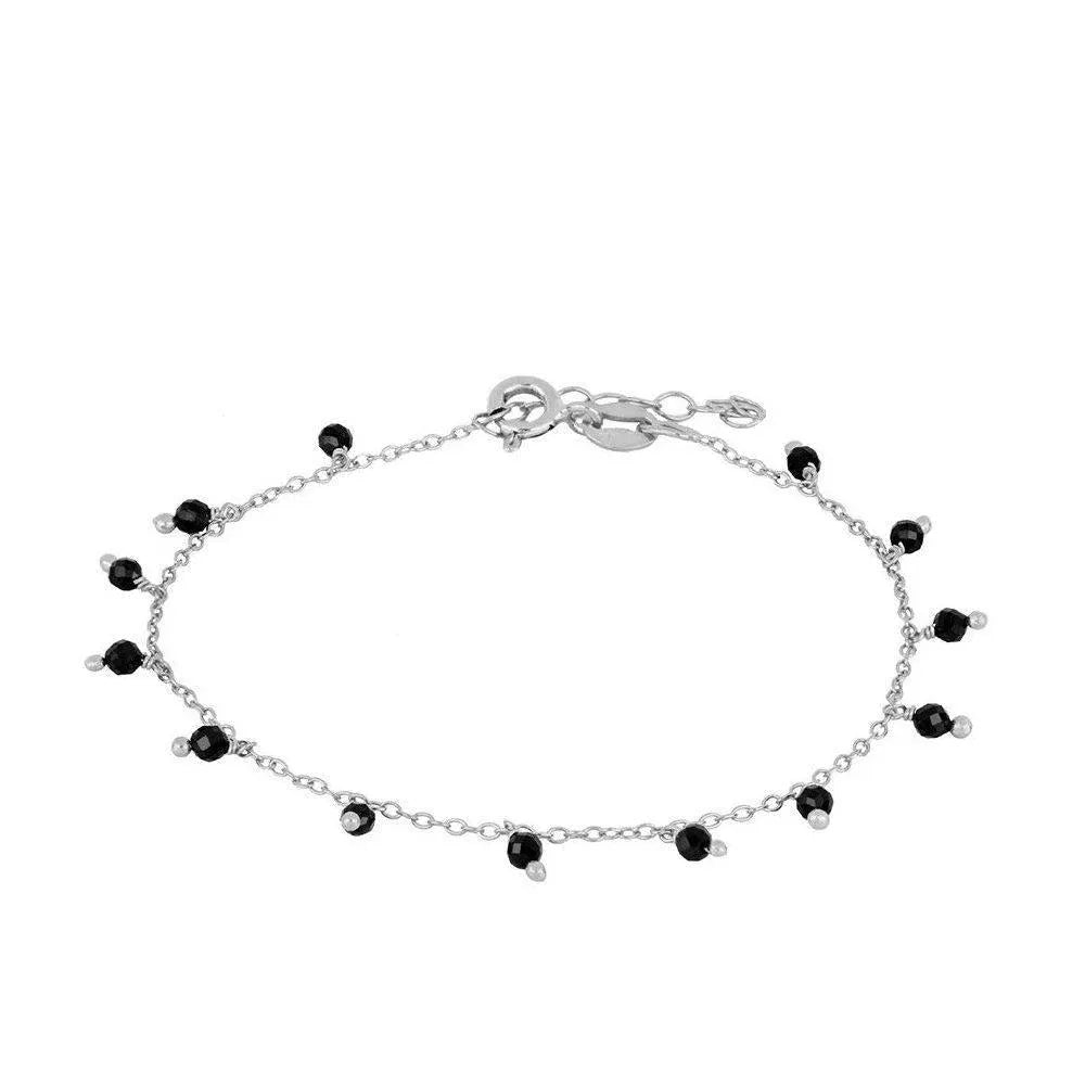 Pulsera de piedras semipreciosas en plata con espinela – Cobalto Accesorios, Joyería Valencia