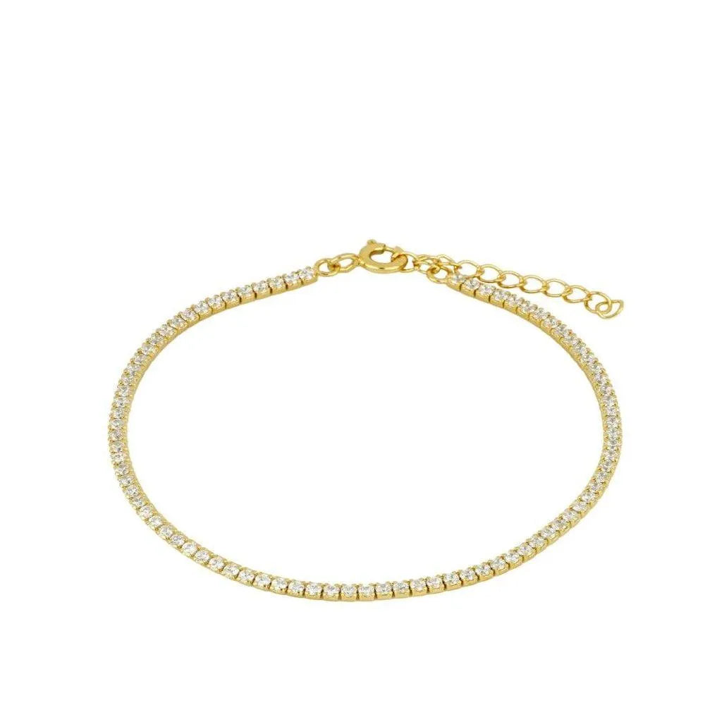 Pulsera riviere con circonitas, diseño brillante y elegante para looks especiales
