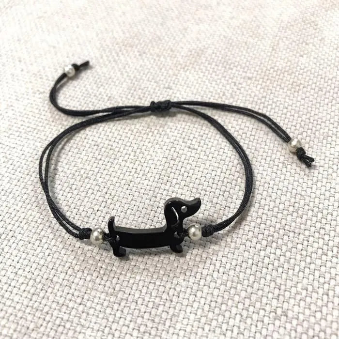 Pulsera Teckel con motivo de perro salchicha, diseño original para amantes de los animales