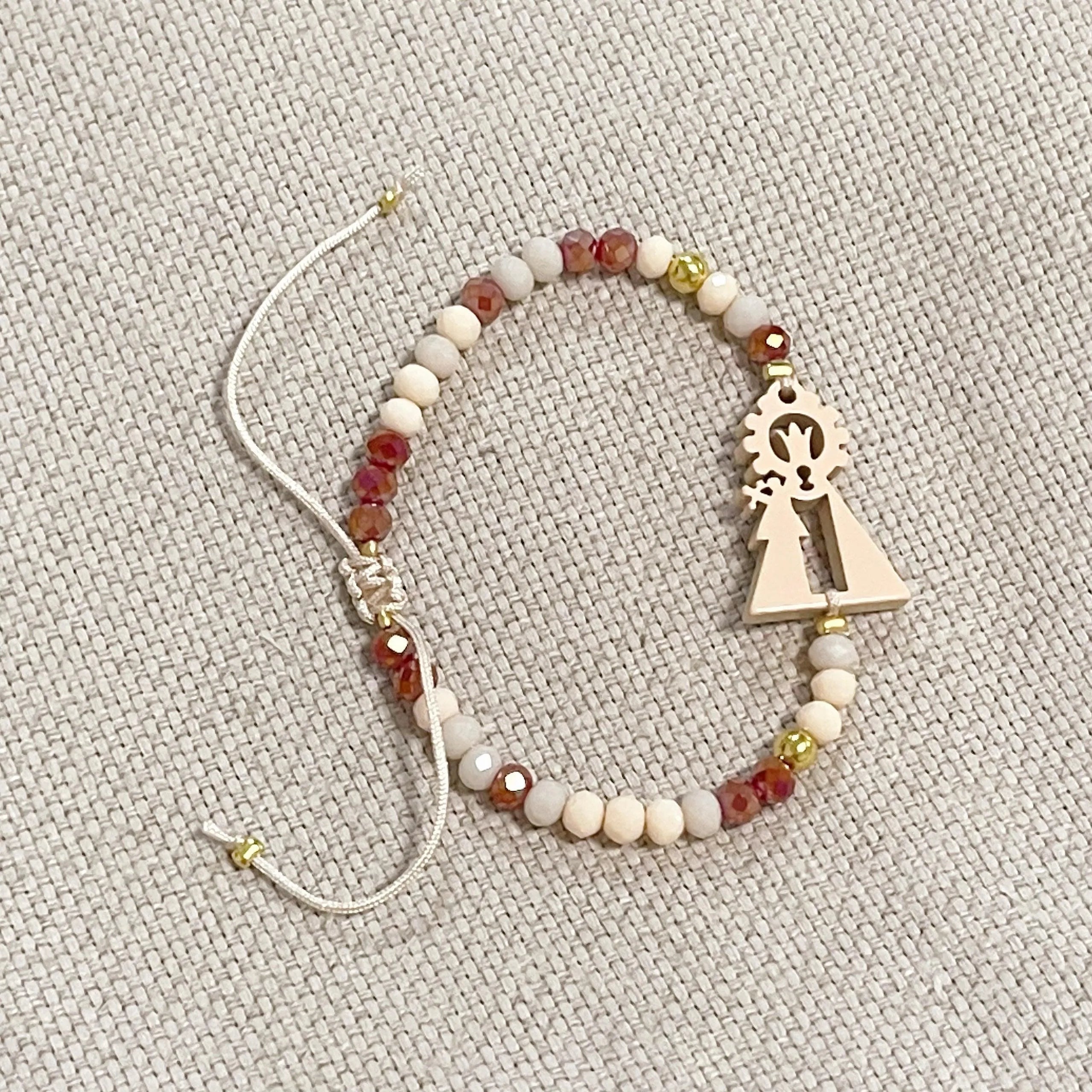 Pulsera Virgen Desamparados Bolitas Colores - Cobalto Accesorios , Joyería Valencia