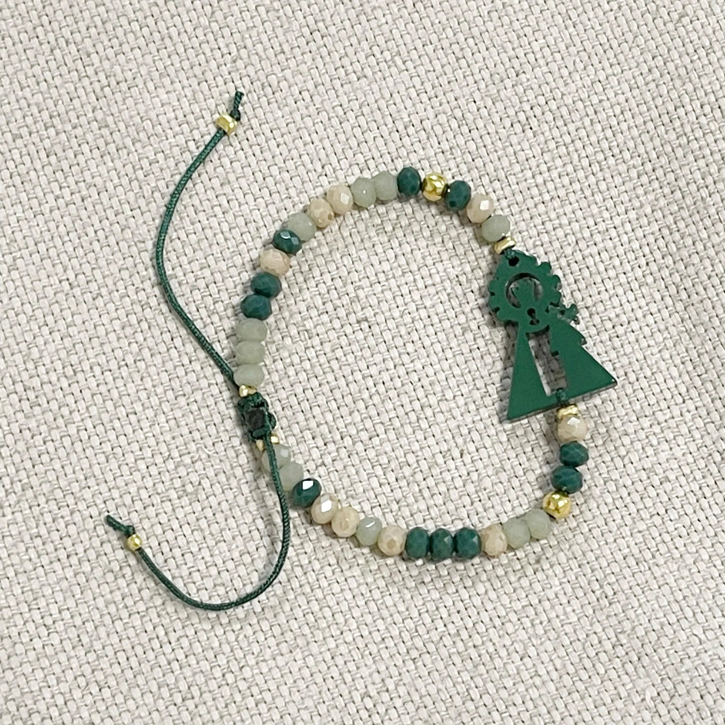 Pulsera Virgen Desamparados Bolitas Colores - Cobalto Accesorios , Joyería Valencia